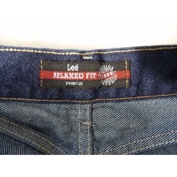 Lee Jeans Mens 42x32 Relaxed Fit Straight Leg Dark Wash NWT Denim Workwear Casua - Picture 6 of 16